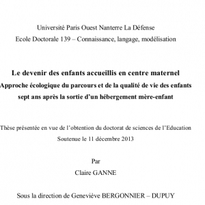 Affiche thèse de Claire Ganne