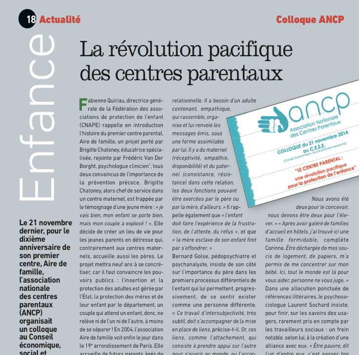 Affiche la révolution pacifique des centres parentaux