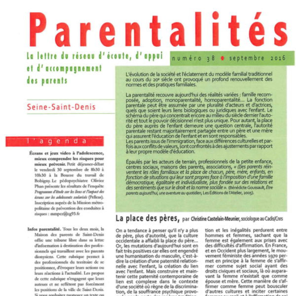 Affiche la place des pères